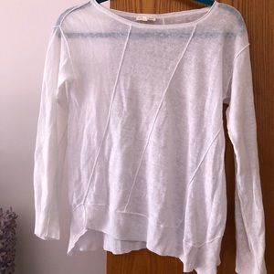 Eileen Fisher breezy white cotton sweater